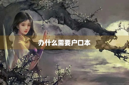 办什么需要户口本