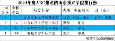 ​2024山东省内大学独立学院排名，您知道是哪4所高校吗？