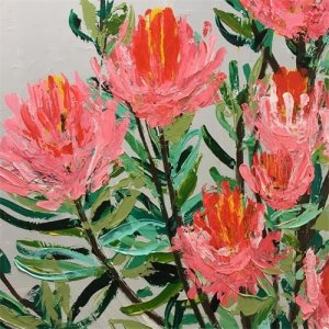 ​丙烯画鲜花，素雅又大方，一笔一画很到位，成品美翻